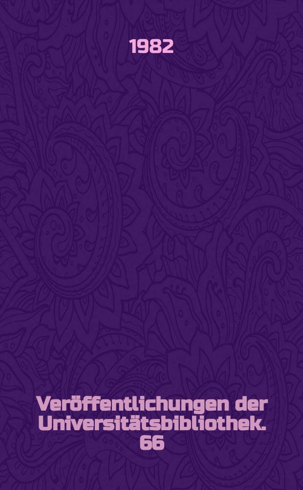Veröffentlichungen der Universitätsbibliothek. 66 : Thünen-Bibliographie