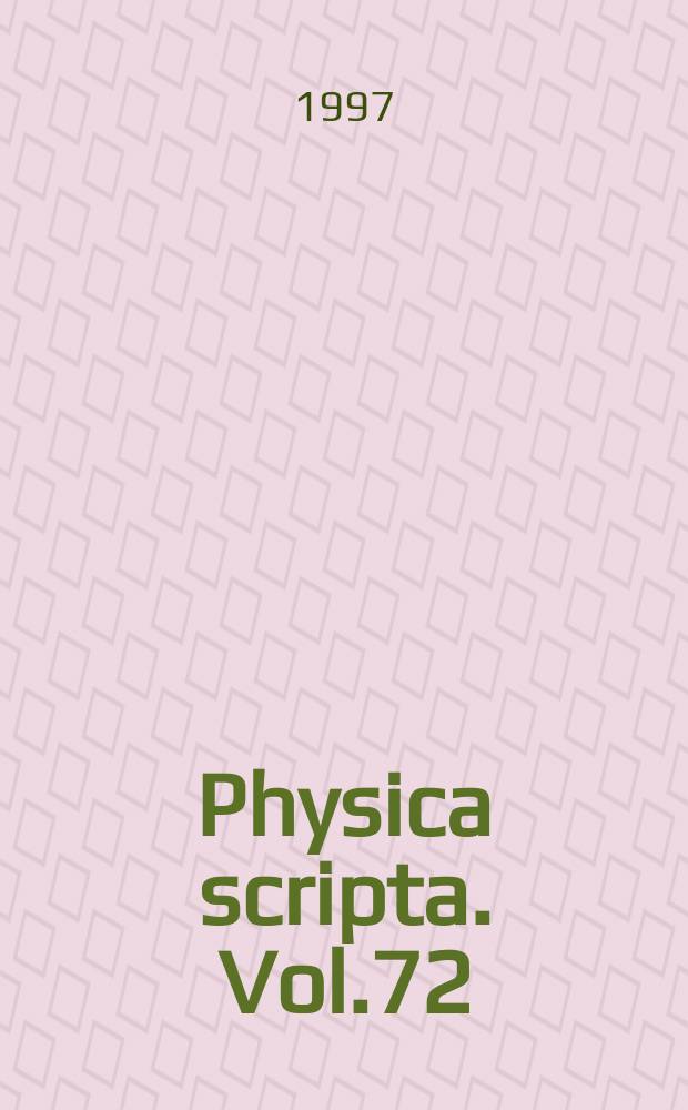 Physica scripta. Vol.72 : European group for atomic spectroscopy. Conference (28; 1996; Graz)