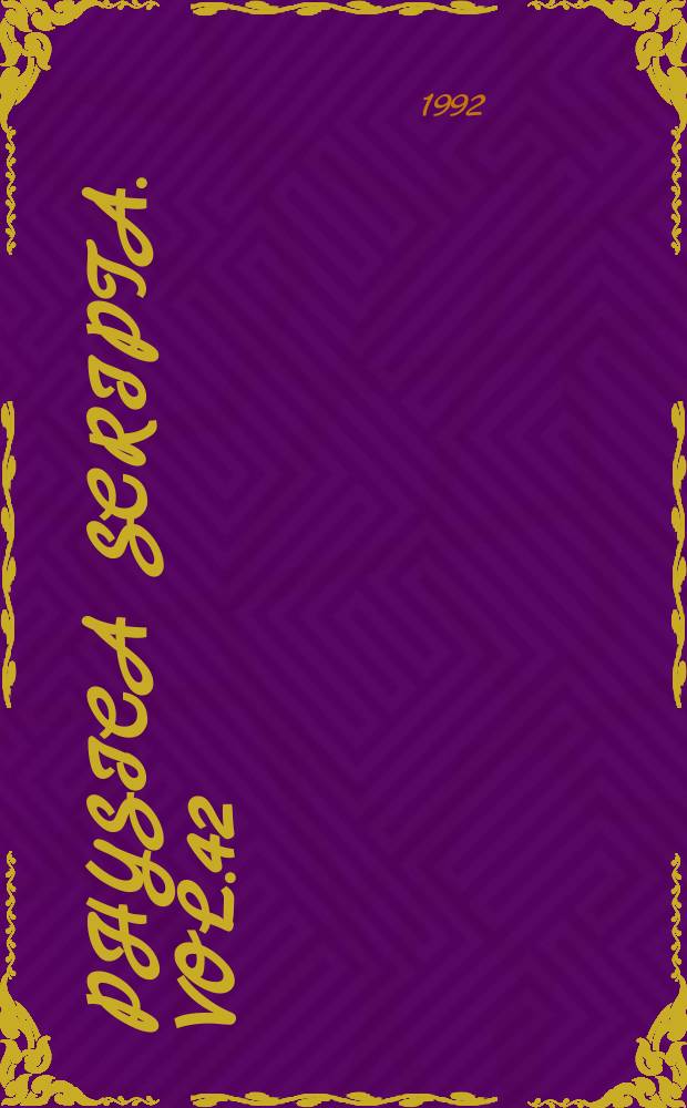 Physica scripta. Vol.42 : Low dimensional properties of solids