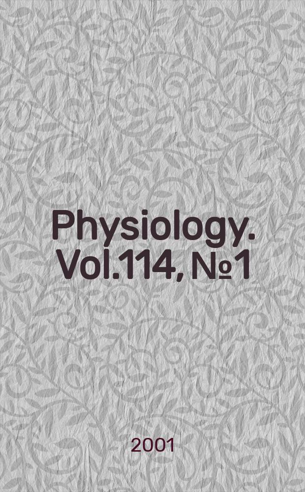 Physiology. Vol.114, №1