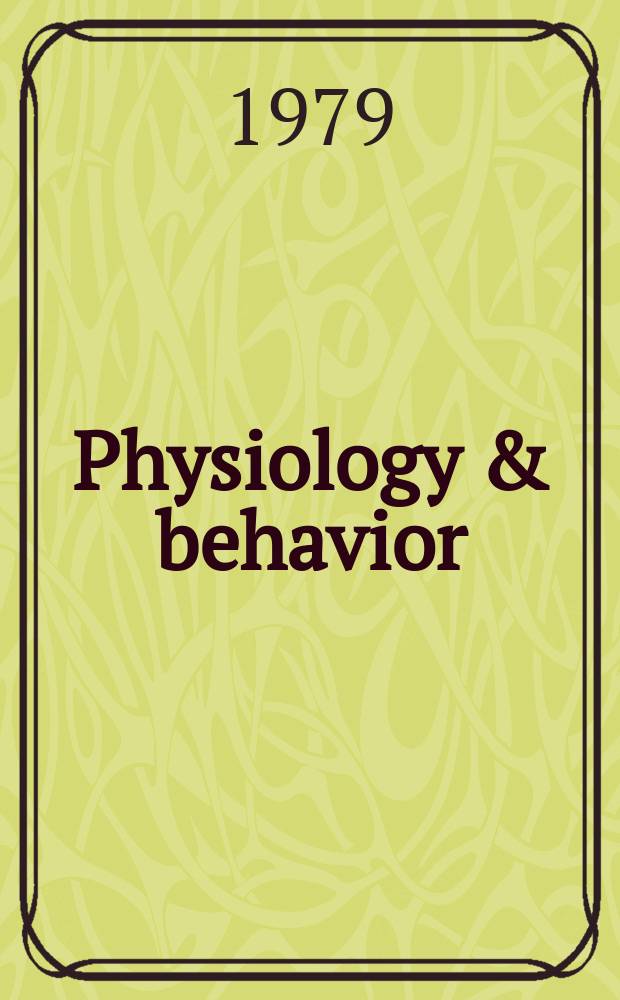 Physiology & behavior : An intern. j