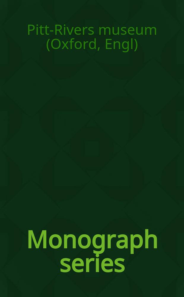 Monograph series