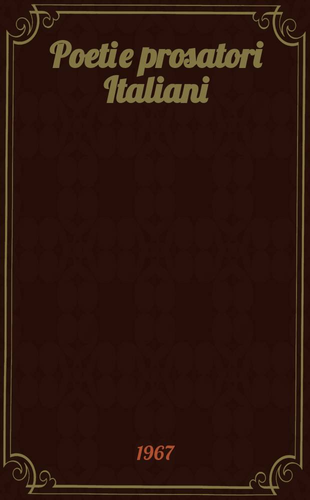 Poeti e prosatori Italiani
