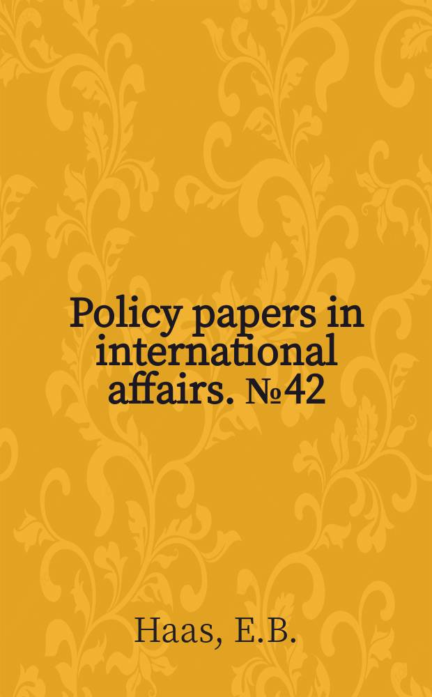 Policy papers in international affairs. №42 : Beware the slippery slope