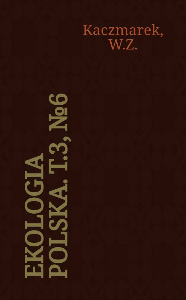 Ekologia polska. T.3, №6 : Badan nad naturalna redukcja populacji Leptinotarsa decemlineata Say w warunkach polowych