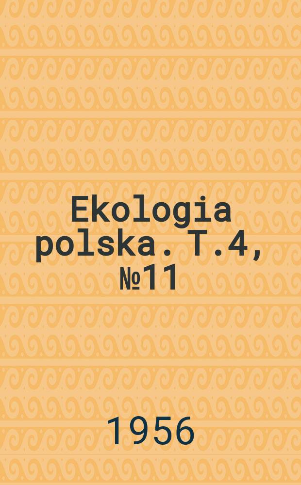 Ekologia polska. T.4, №11 : Badan ban migracja Microtus arvatus arvalis Pall