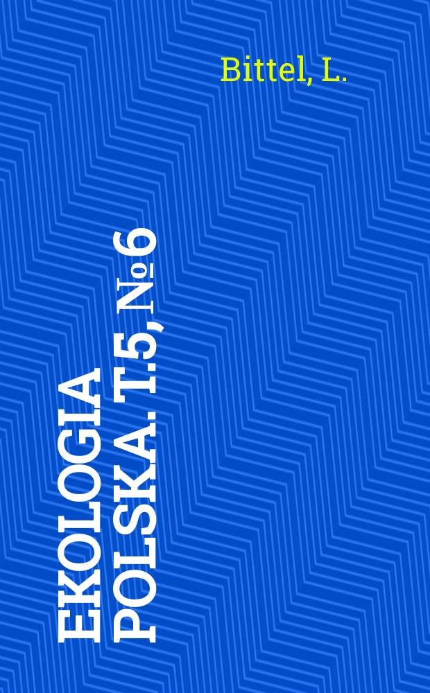 Ekologia polska. T.5, №6 : Plankton skorupiakowy jeziora Druzno