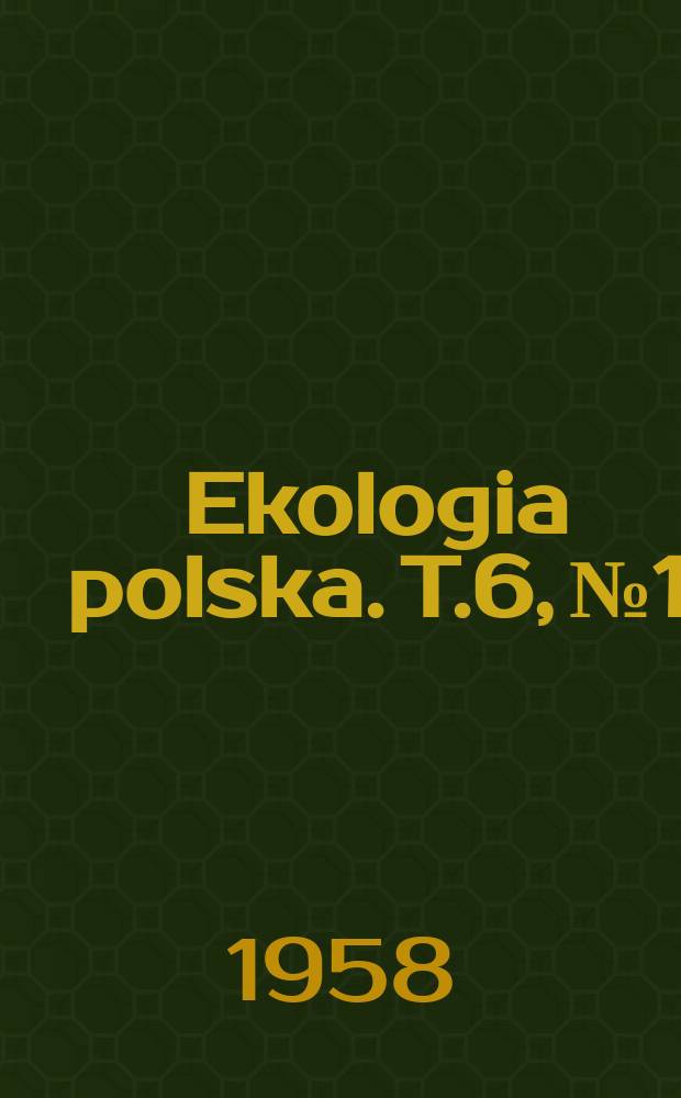 Ekologia polska. T.6, №1 : Wpływ zadrzewienia ochronnego na gospodarkę wodna i plonowanie przyległych terenów