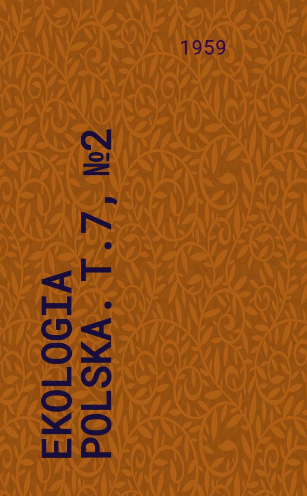 Ekologia polska. T.7, №2 : Badania rytmu dziennego pewnych gatunków ptaków wodnych