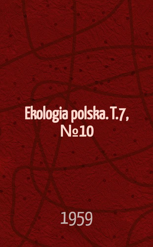 Ekologia polska. T.7, №10 : Hemiptera-Heteroptera jako jeden z elementów biocenozy rezerwatu Stawka Gorapod Chełmem
