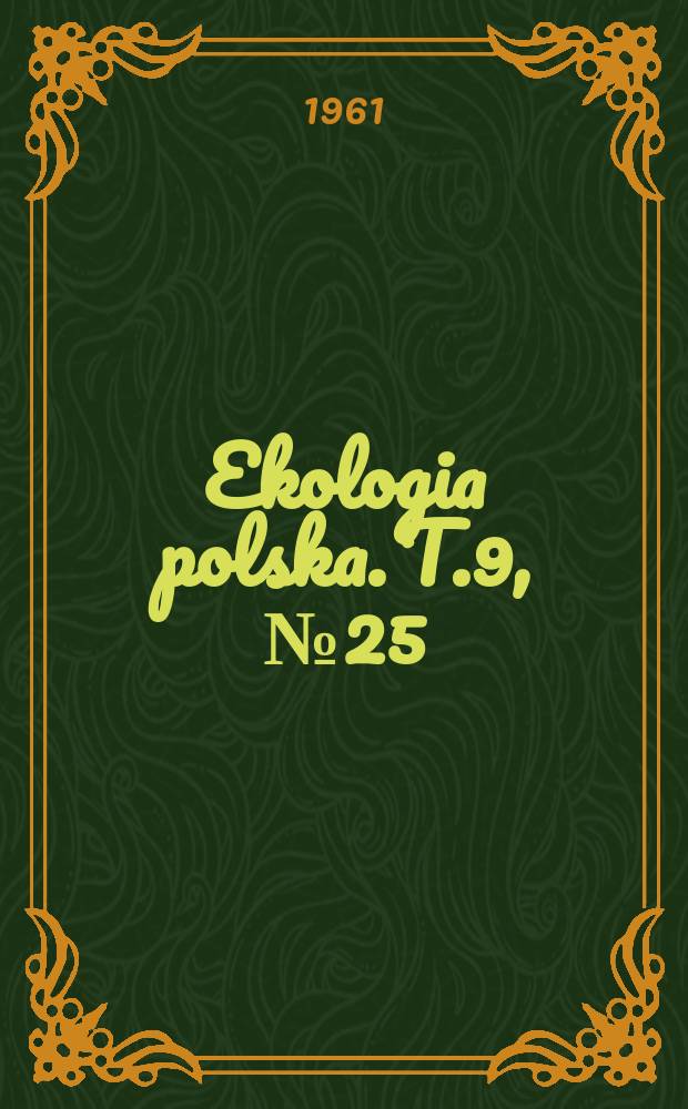 Ekologia polska. T.9, №25 : Investigation of the utilisation and destruction of its habitat population of coypu Me castor coypus Molina bred in semi-captivity