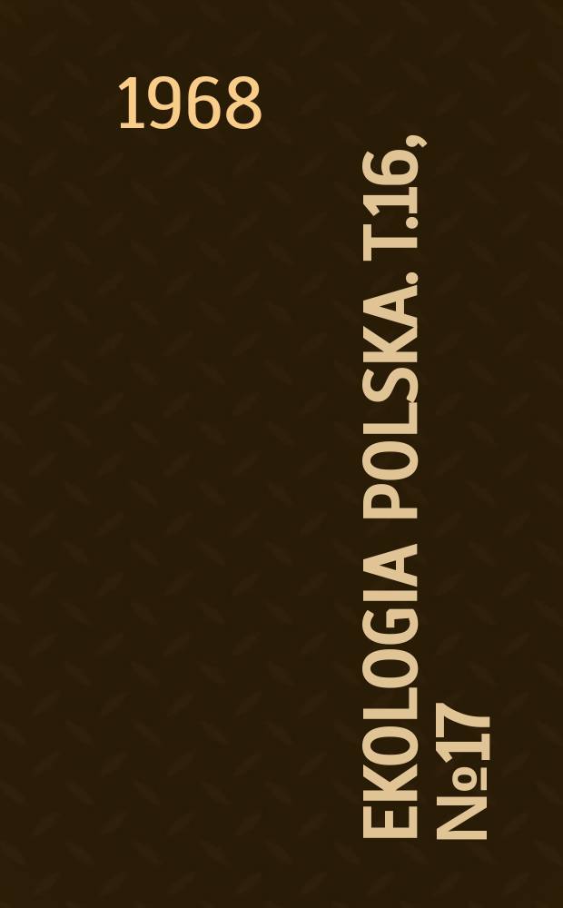 Ekologia polska. T.16, №17 : Respiratory metabolism of the Colorado beetle (Leptinotarsa decemlineta Say)