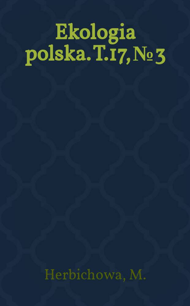 Ekologia polska. T.17, №3 : Primary production of a potato field