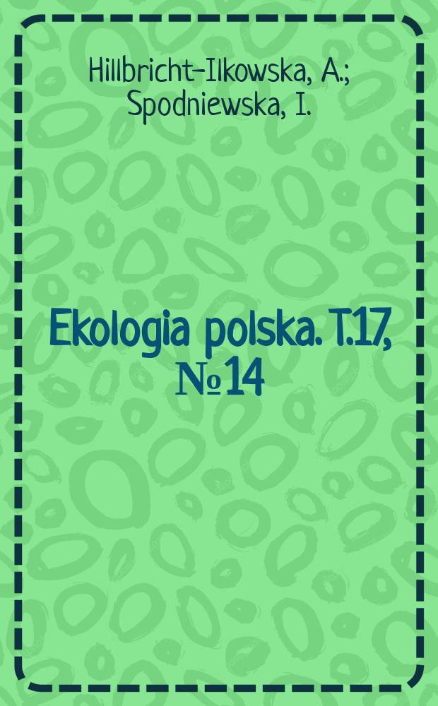 Ekologia polska. T.17, №14 : Comparison of the primary production of phytoplankton in three lakes of different tropic type