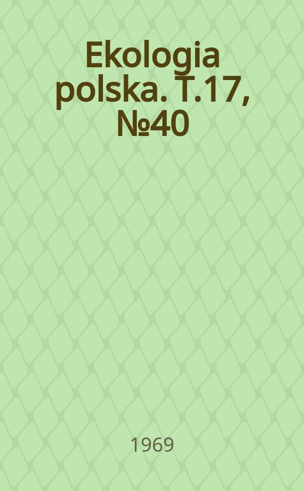 Ekologia polska. T.17, №40 : Seasonal changes of the caloric value and chemical composition of the body of the Partridge (Perdix perdix L.)