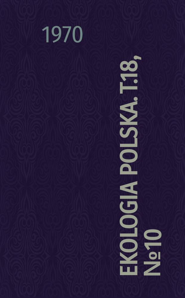 Ekologia polska. T.18, №10 : Absorption of solar radiation by a rye field (Secale cersale L.)