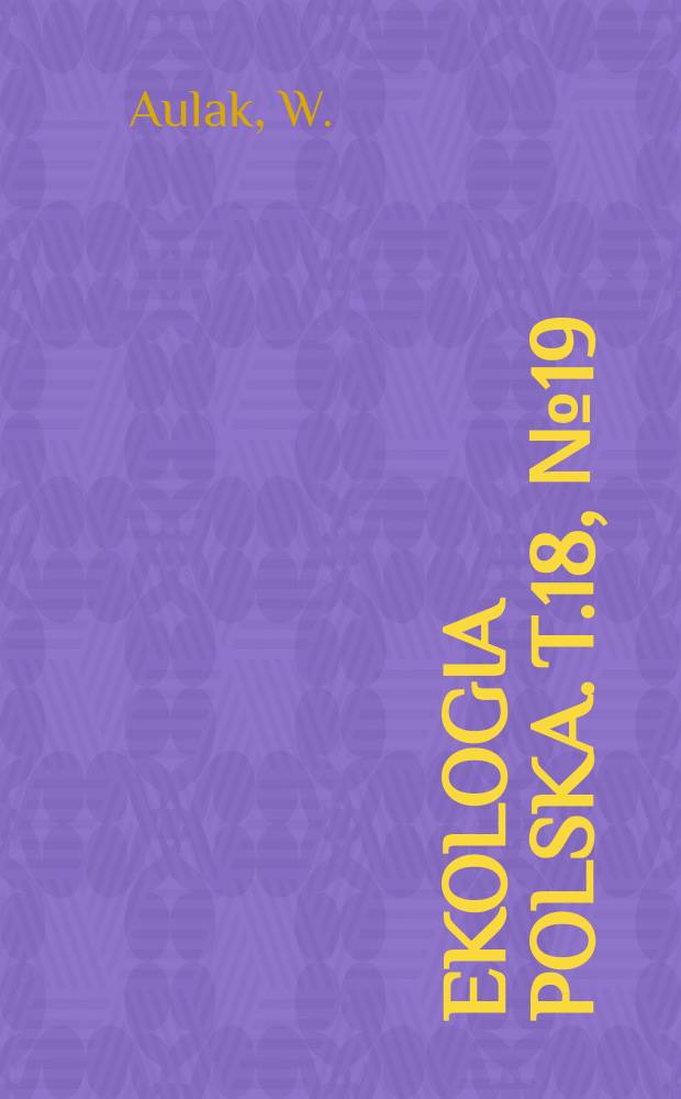 Ekologia polska. T.18, №19 : Studies on herb layer production in the Circaeo-Alnetum Oberd 1953 association