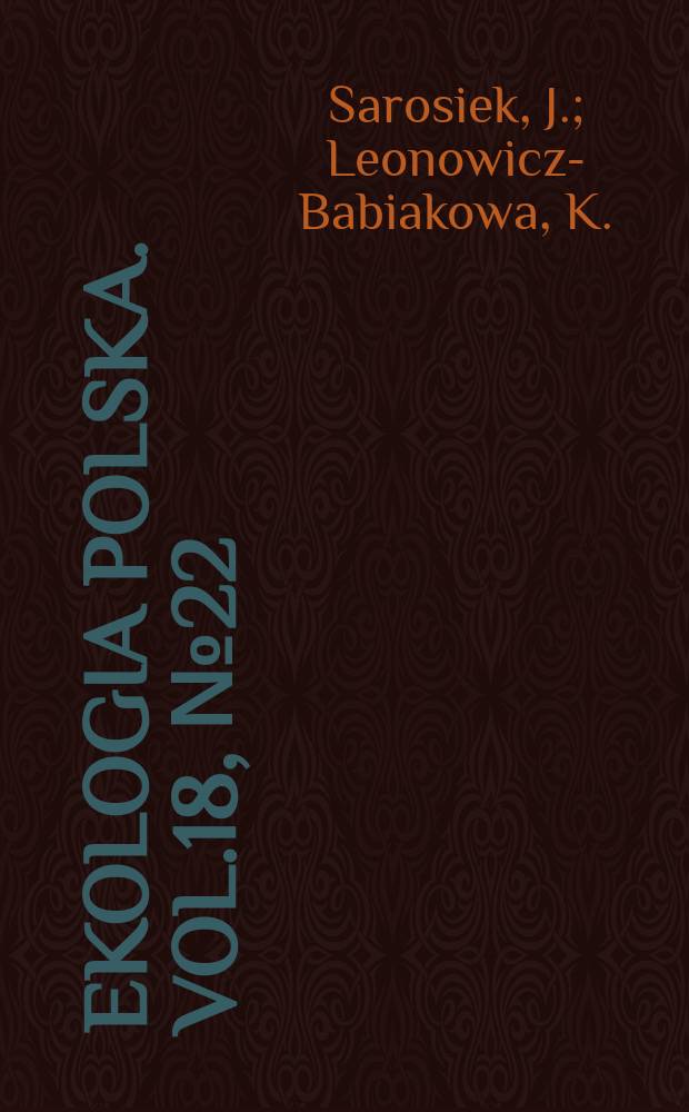Ekologia polska. Vol.18, №22 : The effect of a chronic gamma radiation upon Symphytum of ficinale Lundert natural conditions