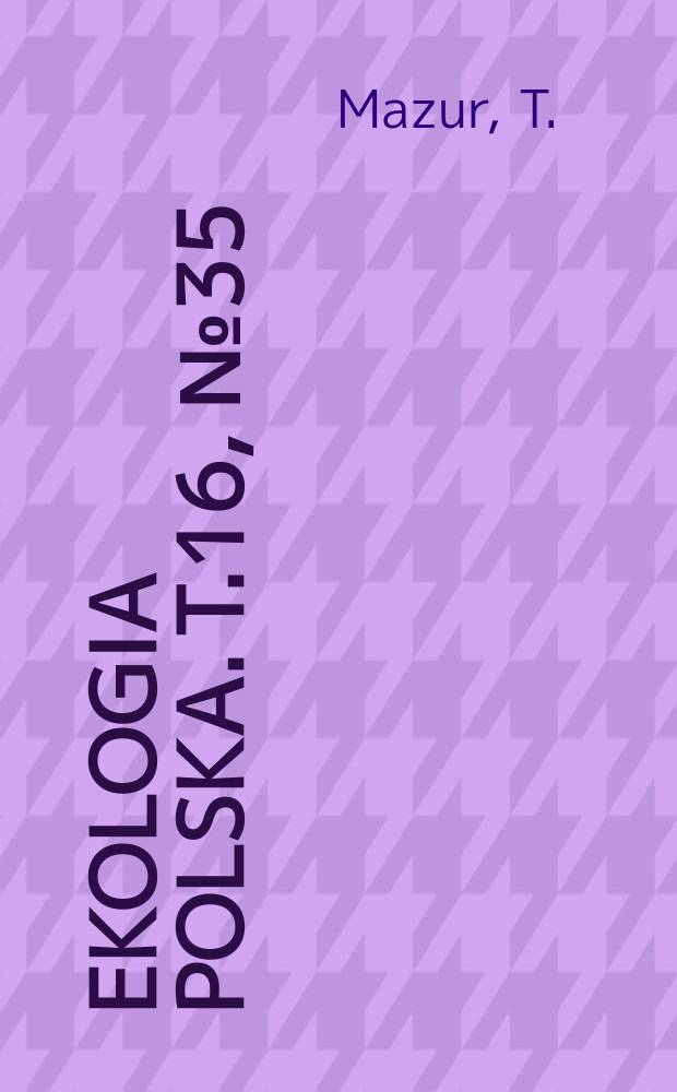 Ekologia polska. T.16, №35 : Costs of maintenance im Rana avails Nilss at different ambient temperatures