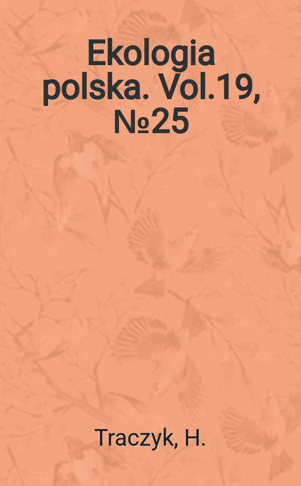 Ekologia polska. Vol.19, №25 : Relation between productivity