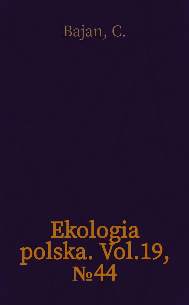Ekologia polska. Vol.19, №44 : The effect of joint culture