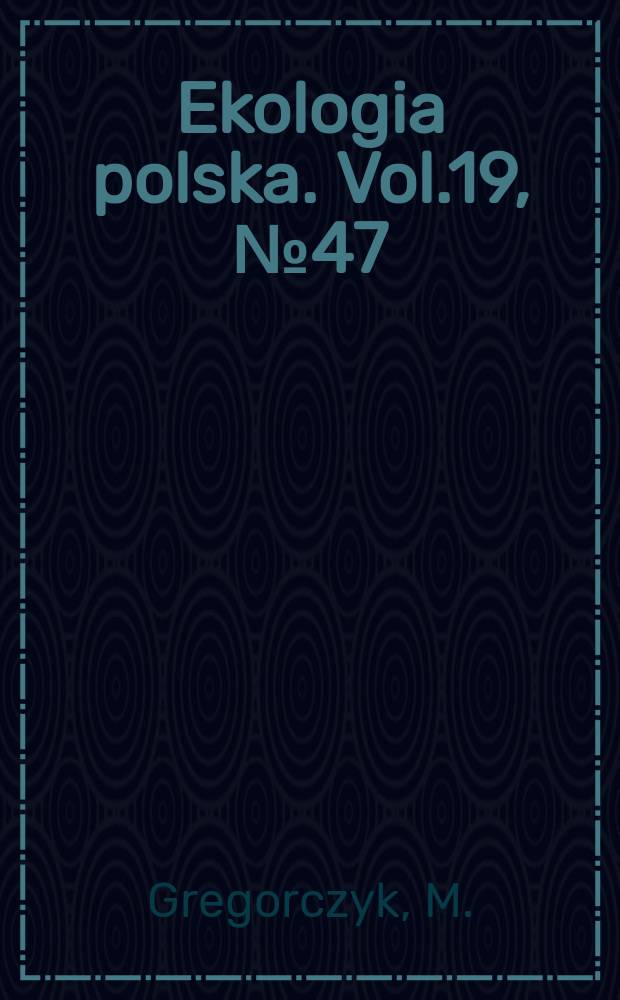 Ekologia polska. Vol.19, №47 : Bioclimatic regions