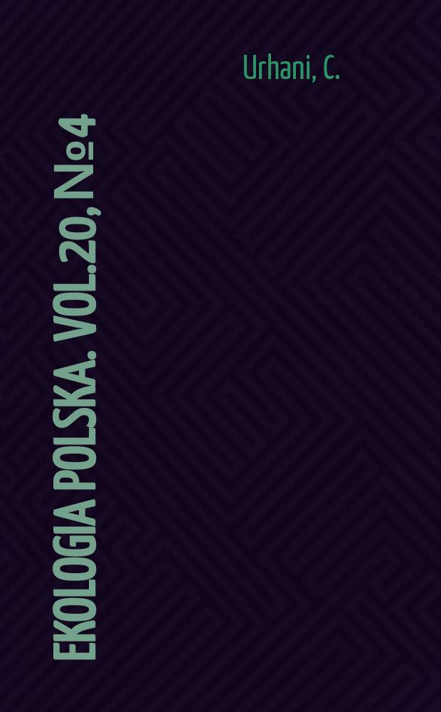 Ekologia polska. Vol.20, №4 : An example of the usefulness of simulation