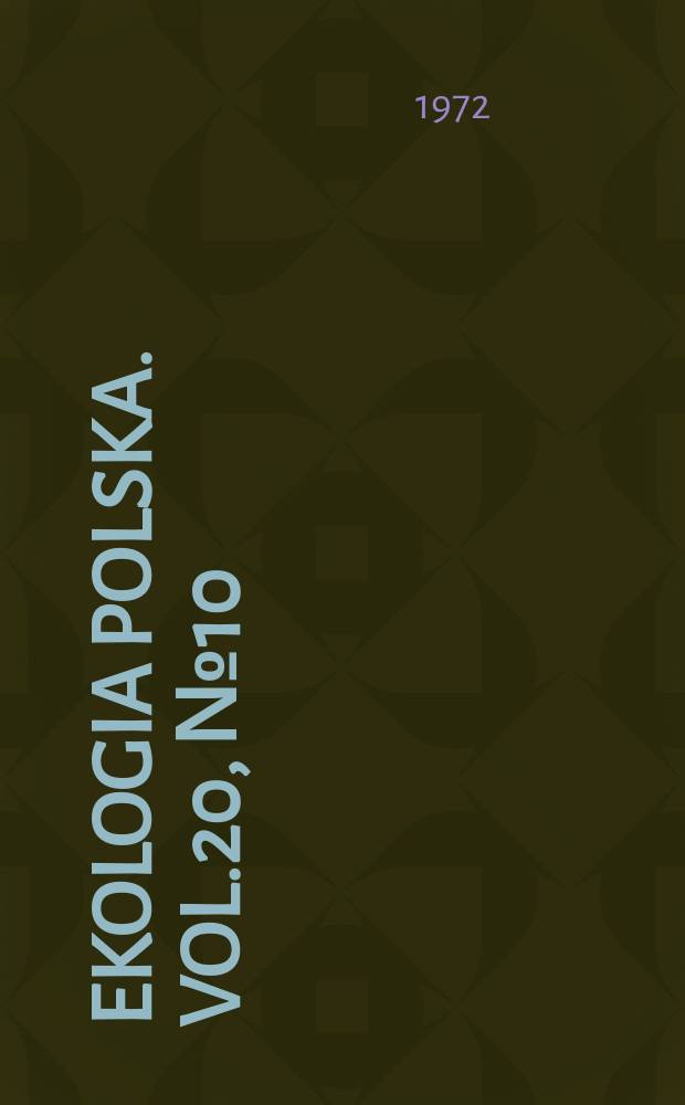 Ekologia polska. Vol.20, №10 : Predation and aggression as possible