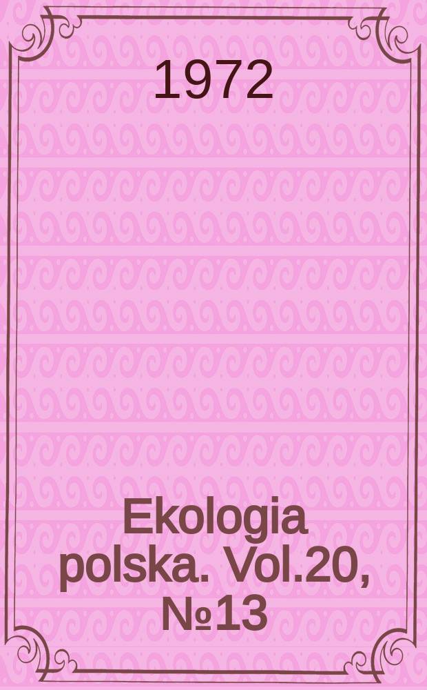 Ekologia polska. Vol.20, №13 : The diurnal rhythm in a population