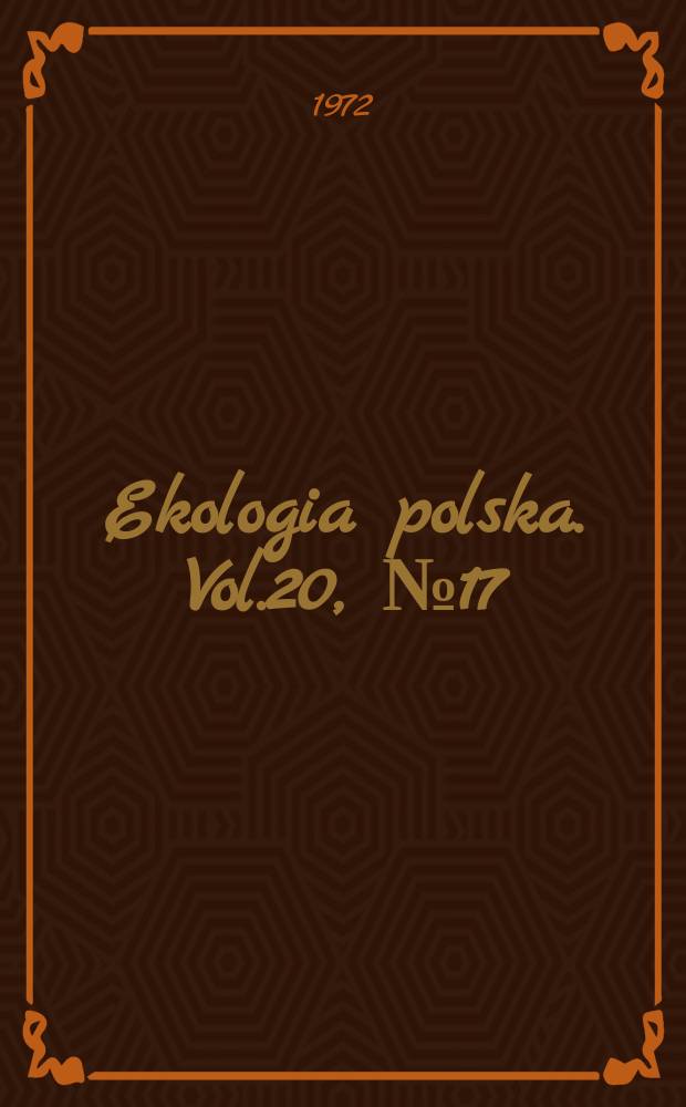 Ekologia polska. Vol.20, №17 : The influence of ants on the meadow invertebrates