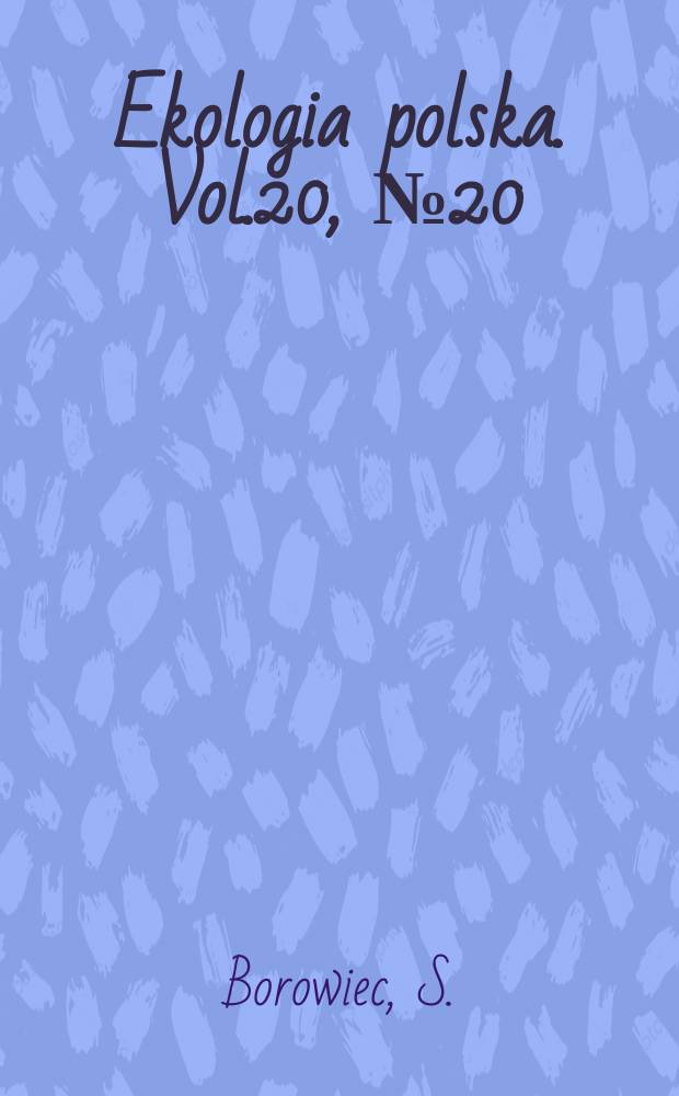 Ekologia polska. Vol.20, №20 : The influence of soil conditions and kinds of crops