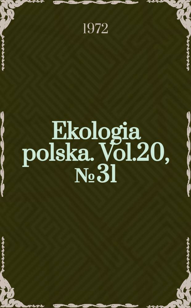 Ekologia polska. Vol.20, №31 : Pathogen city of fungi-Paecilomyces