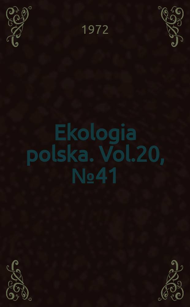 Ekologia polska. Vol.20, №41 : The honey des-secreting