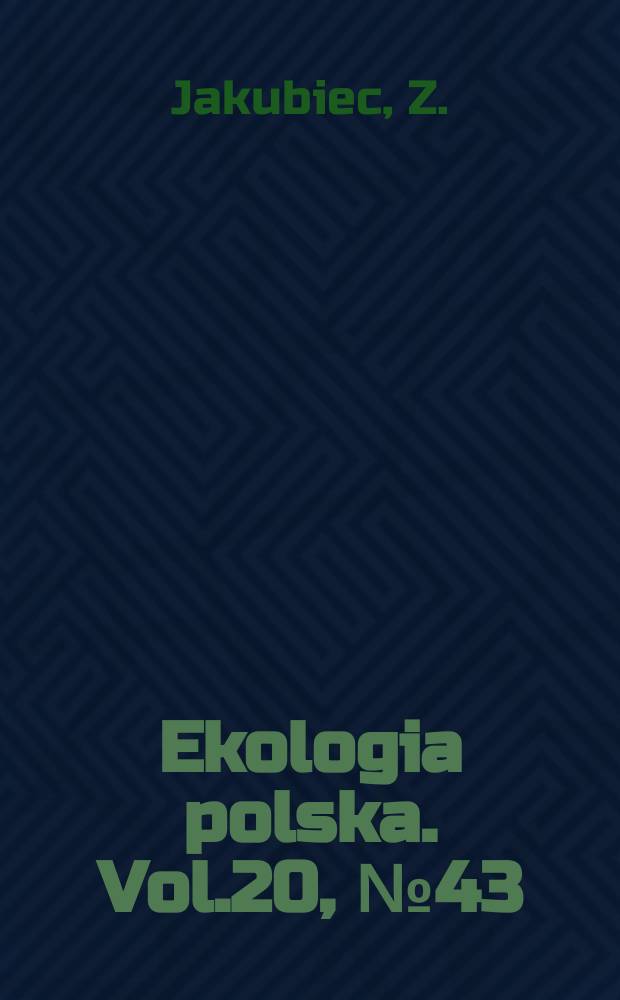 Ekologia polska. Vol.20, №43 : River as a feeding place for Crowc