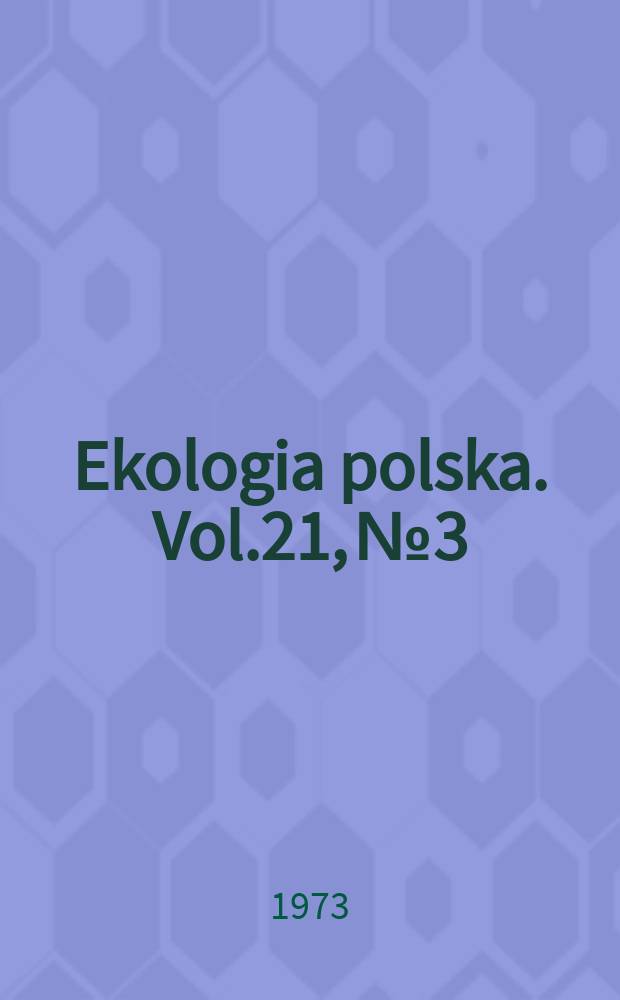 Ekologia polska. Vol.21, №3 : Herb layer production