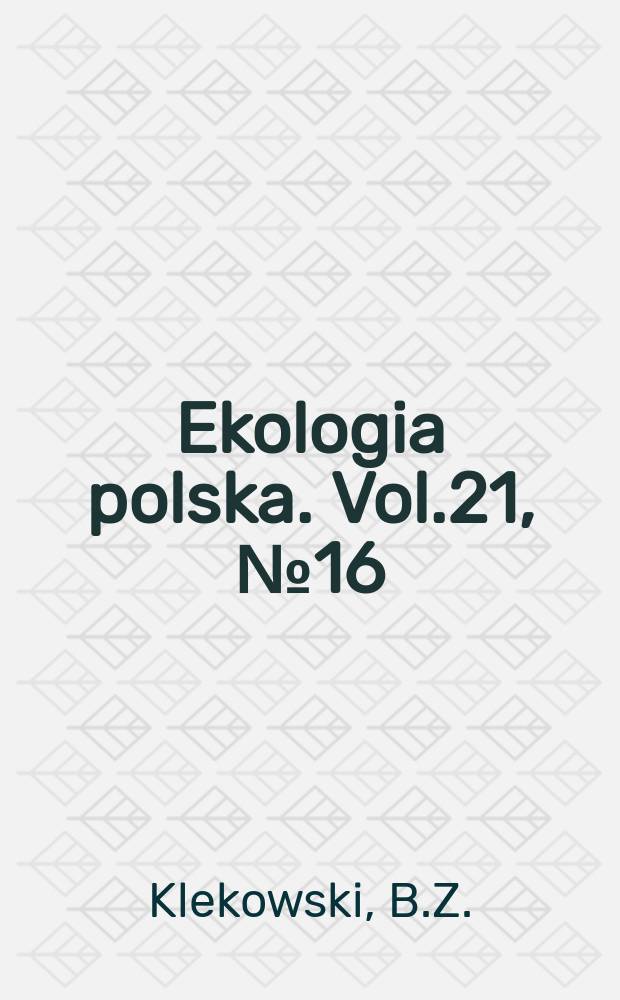 Ekologia polska. Vol.21, №16 : A new modification of micro bomb