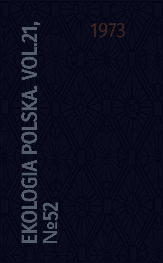 Ekologia polska. Vol.21, №52 : The mites (Acaroidea) inhabiting the nests of the...