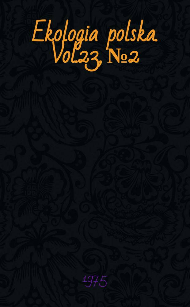 Ekologia polska. Vol.23, №2