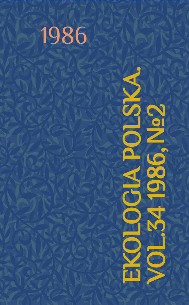 Ekologia polska. Vol.34 1986, №2