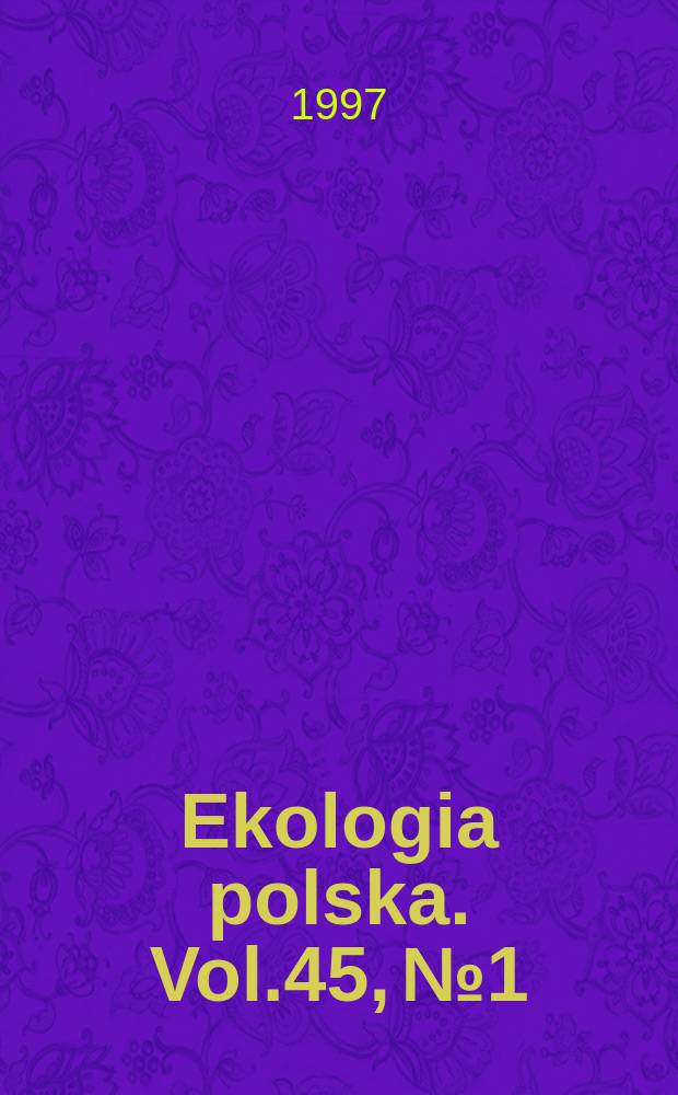 Ekologia polska. Vol.45, №1 : Cormorants in Europe volu Plant and animal diversity succession and decomposition processes in grasslands