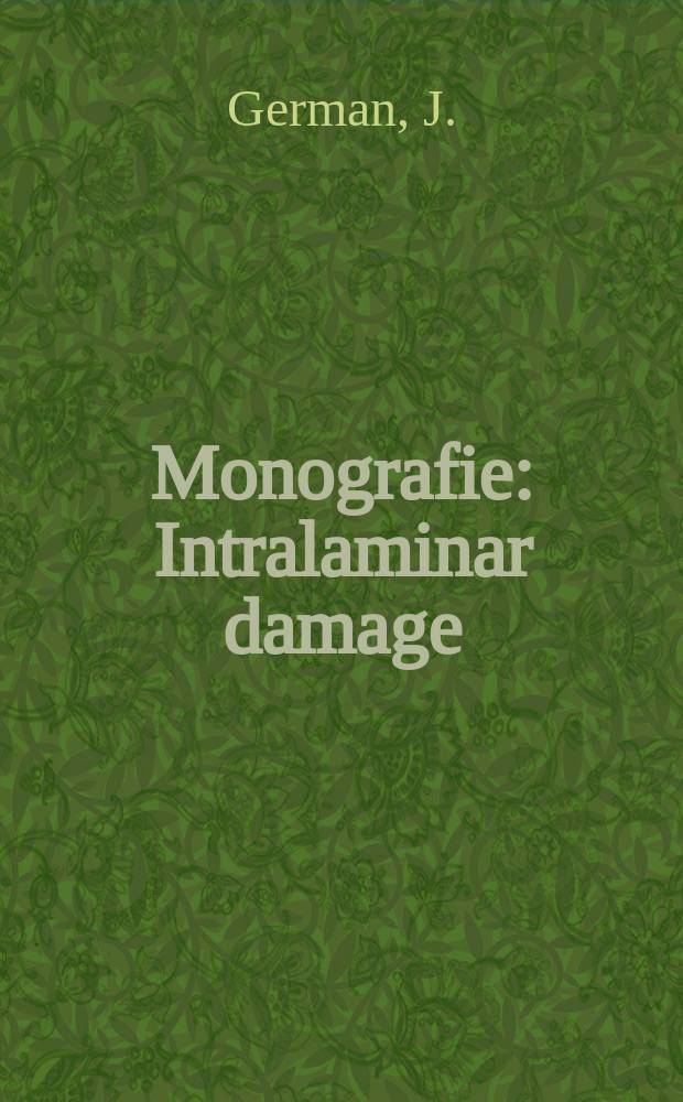 Monografie : Intralaminar damage
