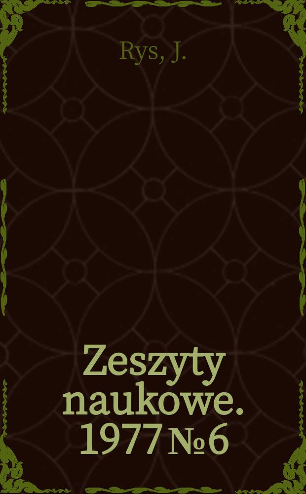Zeszyty naukowe. 1977 № 6 : Analiza obciążeń statycznych