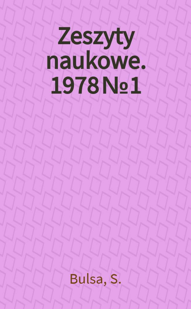 Zeszyty naukowe. 1978 № 1 : Efektywność filtracji płynów
