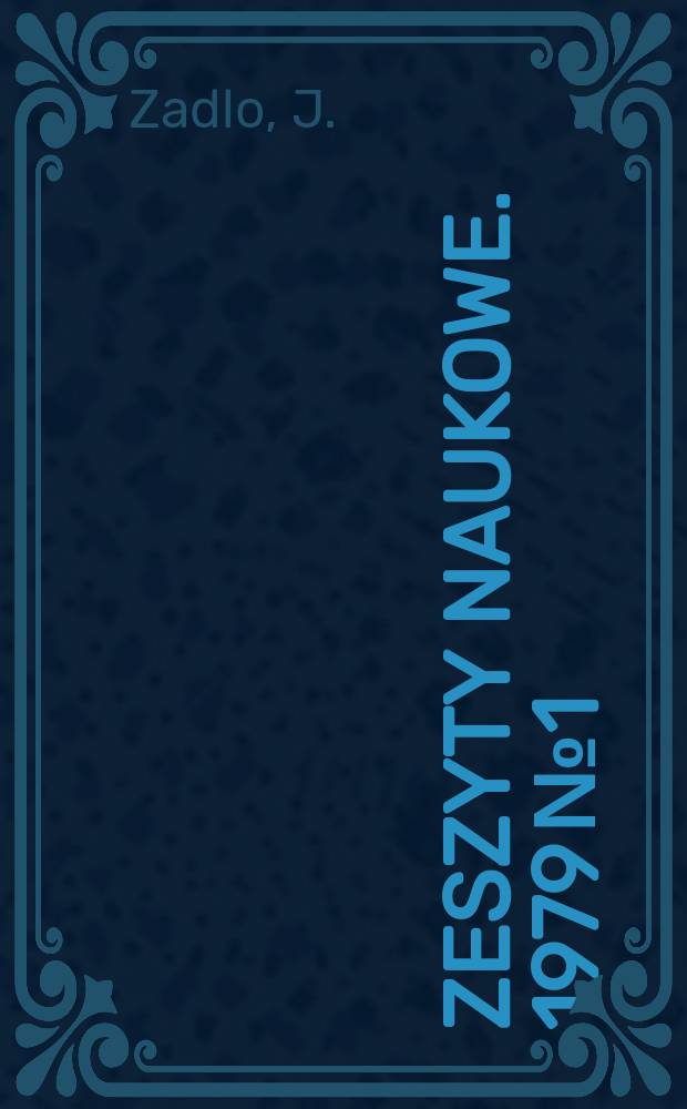 Zeszyty naukowe. 1979 № 1 : Ogolona metoda projektowania adsorberowi