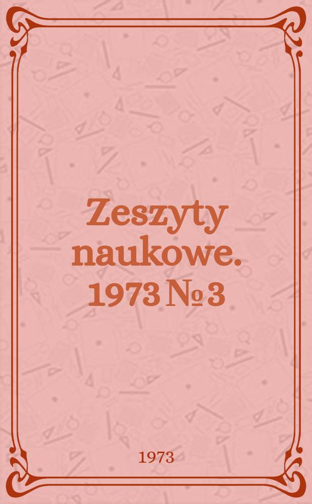 Zeszyty naukowe. 1973 № 3 : Opis procesu pełzania metali