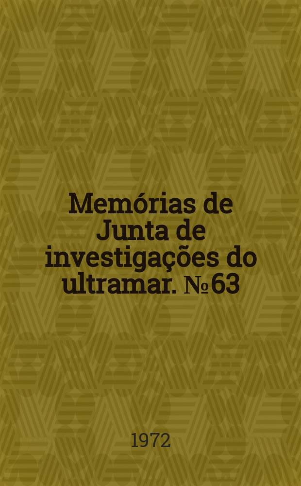 Mem&oacute;rias de Junta de investiga&ccedil;&otilde;es do ultramar. №63 : Carta geral dos solos de Angola