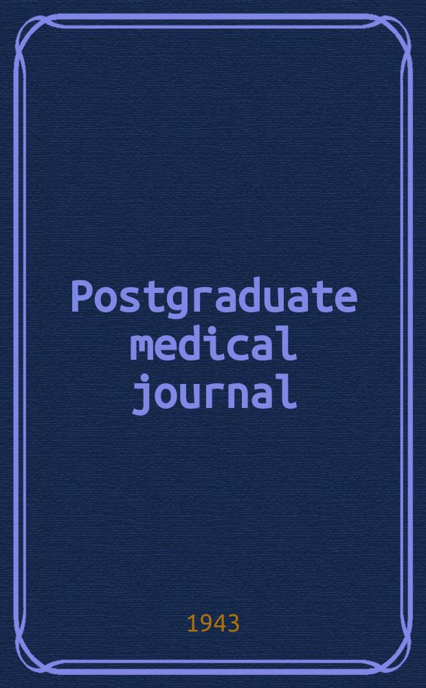 Postgraduate medical journal