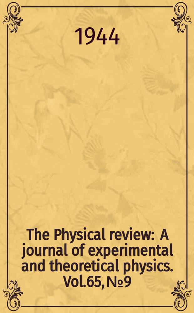 The Physical review : A journal of experimental and theoretical physics. Vol.65, №9/10