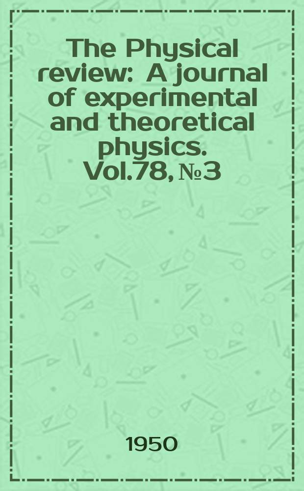 The Physical review : A journal of experimental and theoretical physics. Vol.78, №3