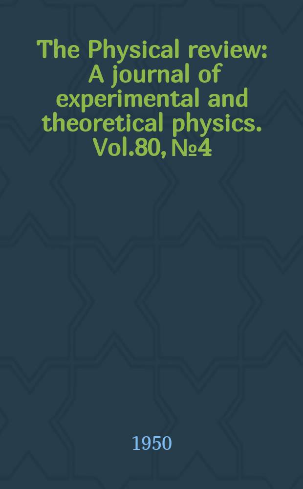 The Physical review : A journal of experimental and theoretical physics. Vol.80, №4